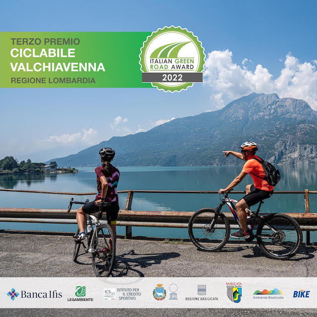 Italian Green Road Award: la Ciclabile Valchiavenna conquista la medaglia di bronzo
