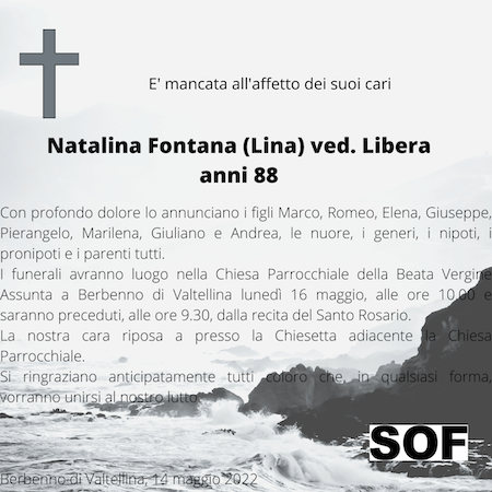 Natalina Fontana (Lina) ved. Libera
